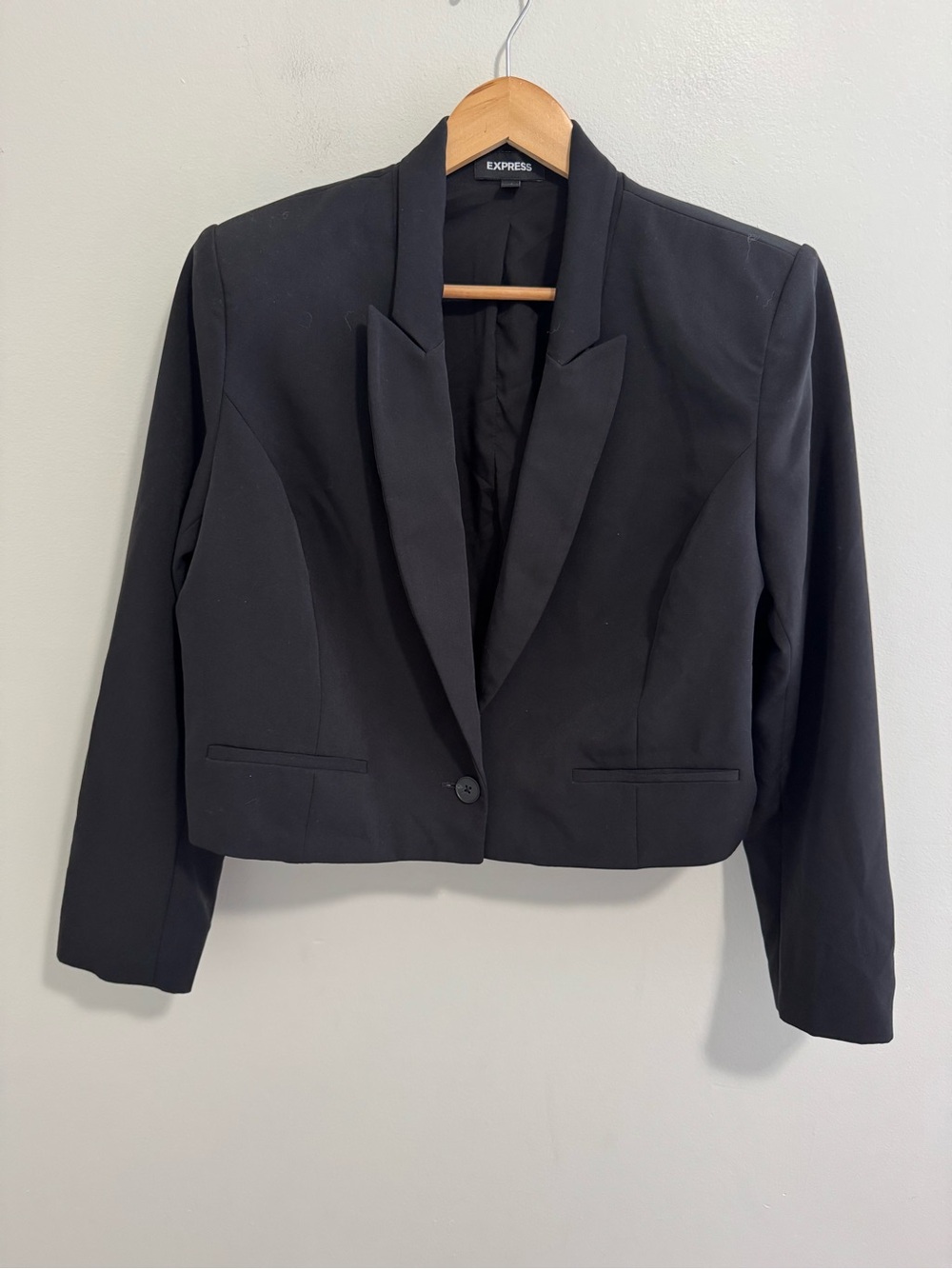 Express Black Cropped Blazer
